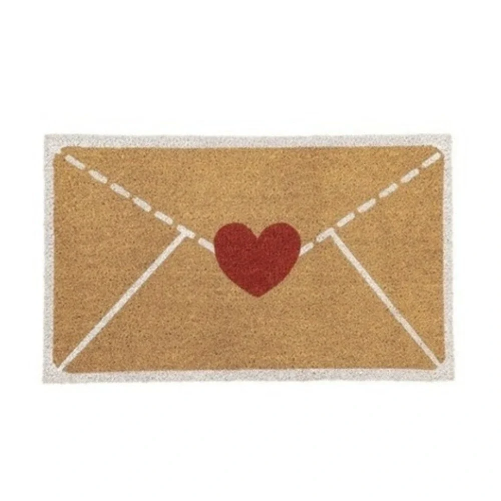 My Texas‎ House Heart Envelope Valentine Love Letter Coir Doormat, 18x30